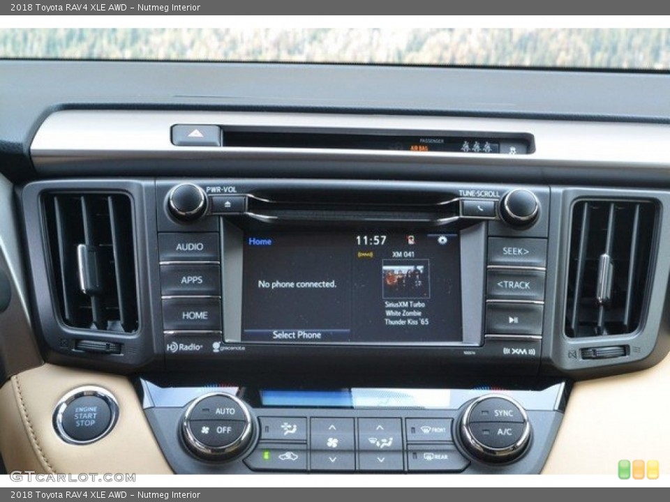Nutmeg Interior Controls for the 2018 Toyota RAV4 XLE AWD #122985399