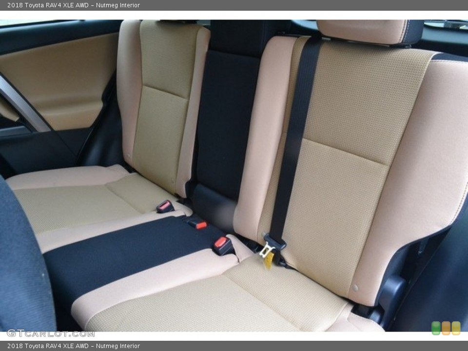 Nutmeg Interior Rear Seat for the 2018 Toyota RAV4 XLE AWD #122985411