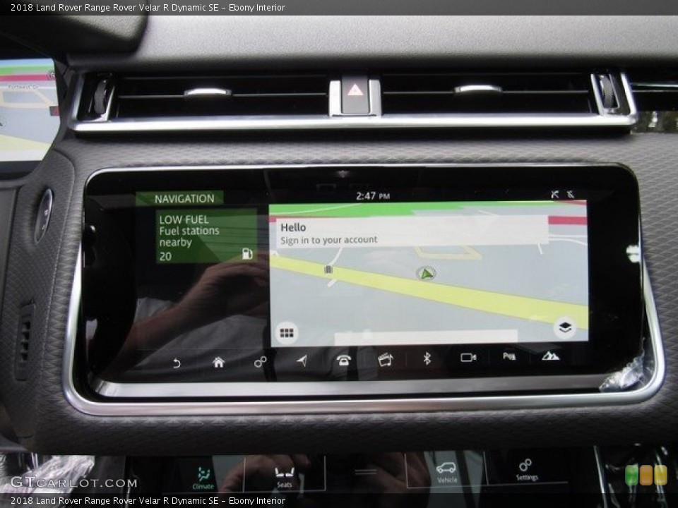 Ebony Interior Navigation for the 2018 Land Rover Range Rover Velar R Dynamic SE #122985723