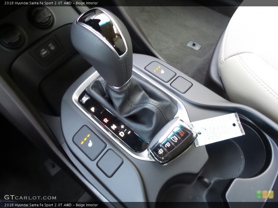 Beige Interior Transmission for the 2018 Hyundai Santa Fe Sport 2.0T AWD #122998374