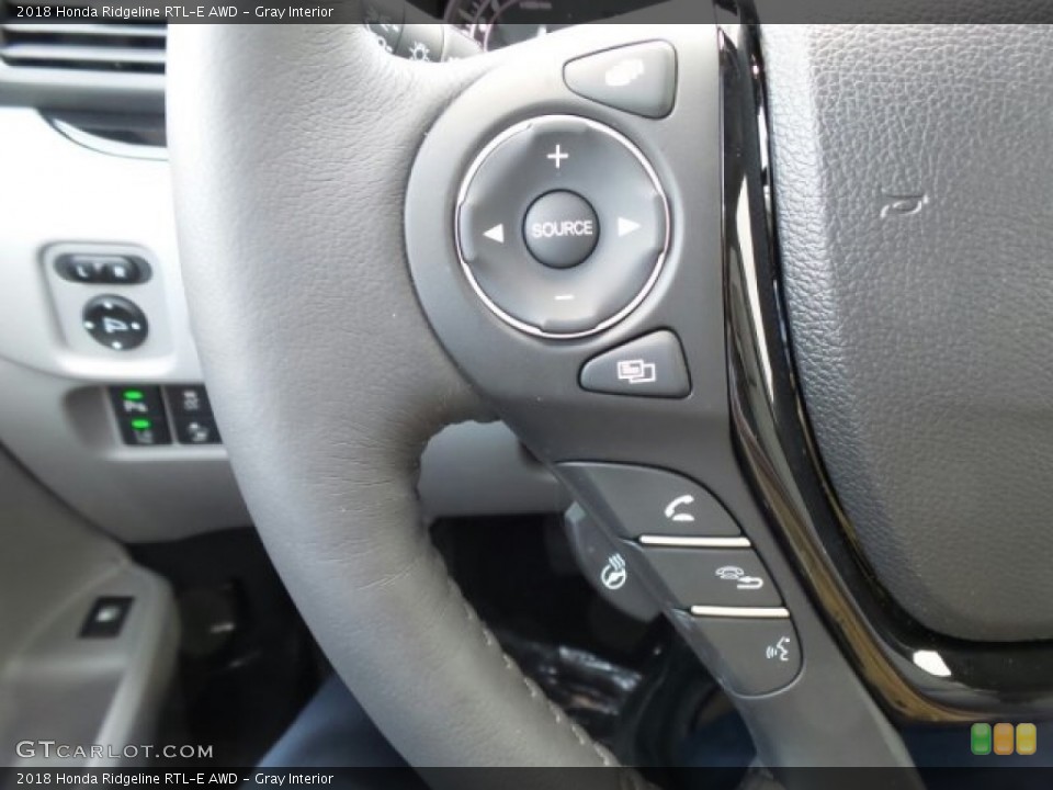 Gray Interior Controls for the 2018 Honda Ridgeline RTL-E AWD #123000672