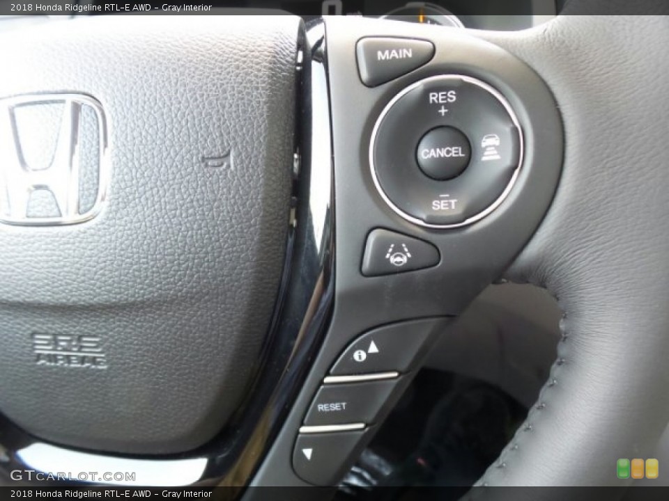 Gray Interior Controls for the 2018 Honda Ridgeline RTL-E AWD #123000690