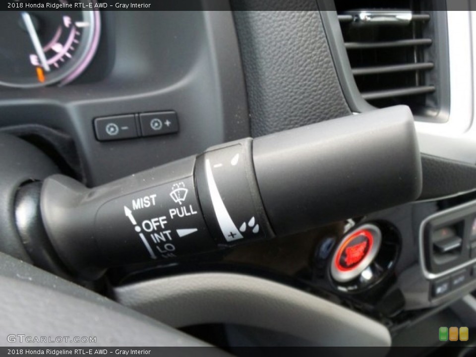 Gray Interior Controls for the 2018 Honda Ridgeline RTL-E AWD #123000696