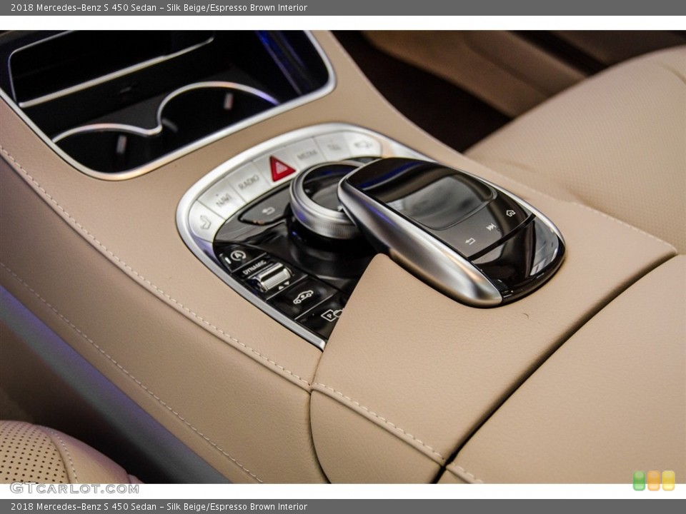 Silk Beige/Espresso Brown Interior Transmission for the 2018 Mercedes-Benz S 450 Sedan #123006348
