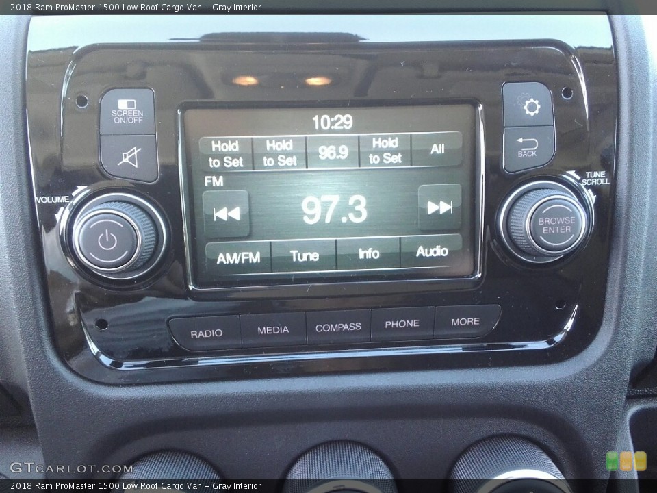 Gray Interior Controls for the 2018 Ram ProMaster 1500 Low Roof Cargo Van #123016290