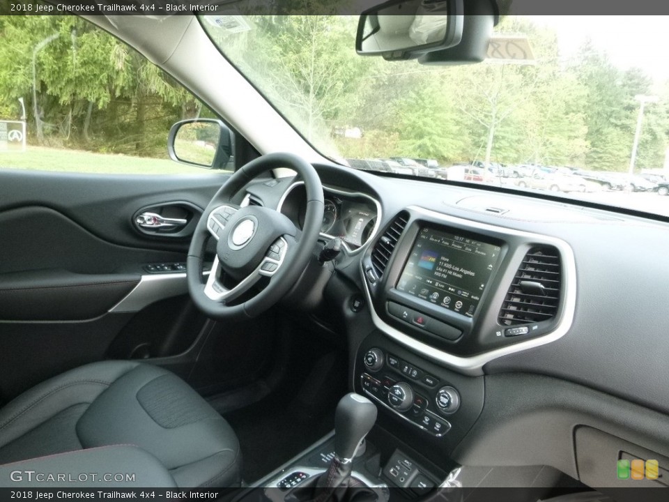 Black Interior Dashboard for the 2018 Jeep Cherokee Trailhawk 4x4 #123017952
