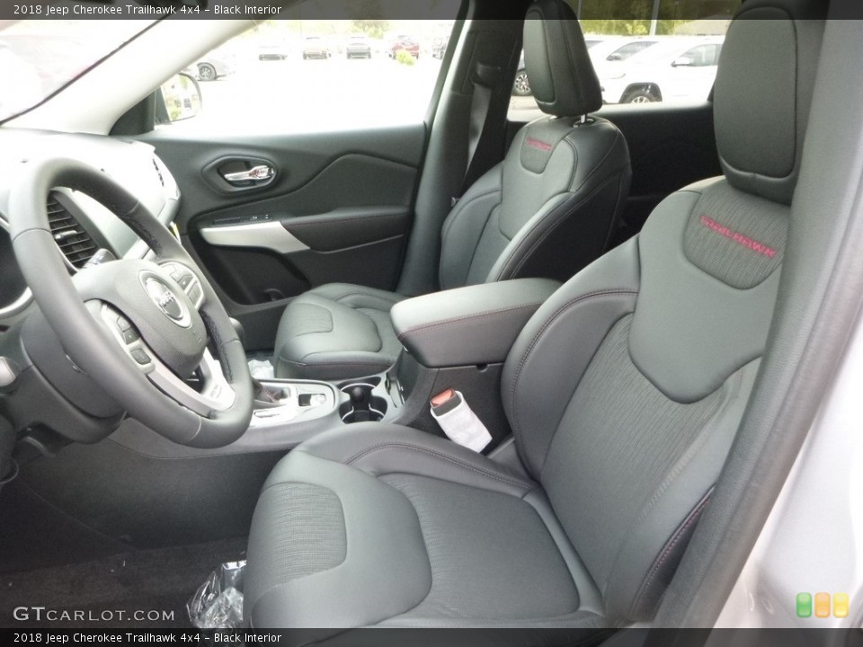 Black Interior Front Seat for the 2018 Jeep Cherokee Trailhawk 4x4 #123018096