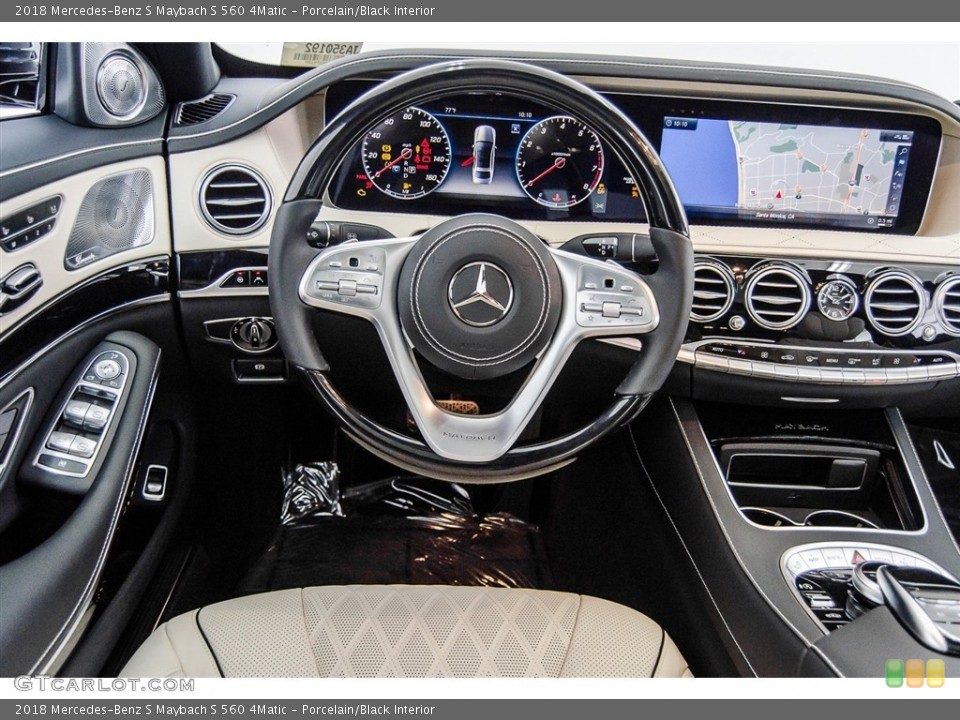 Porcelain/Black Interior Dashboard for the 2018 Mercedes-Benz S Maybach S 560 4Matic #123027234