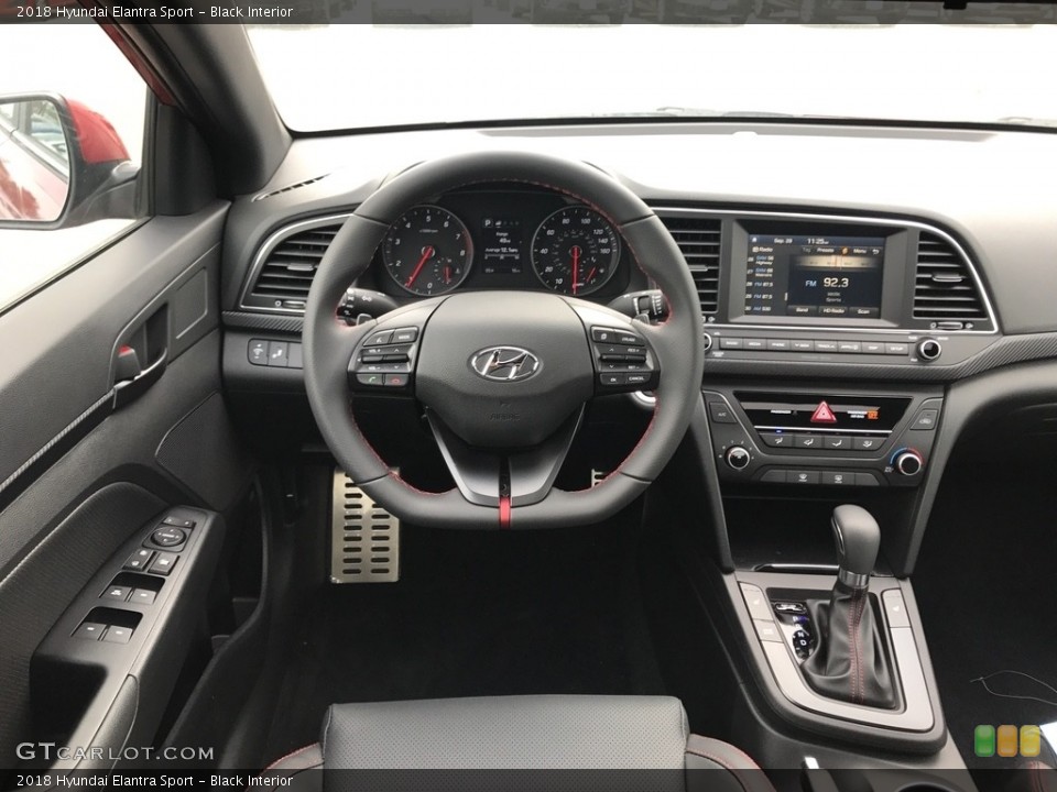 Black Interior Dashboard for the 2018 Hyundai Elantra Sport #123033411