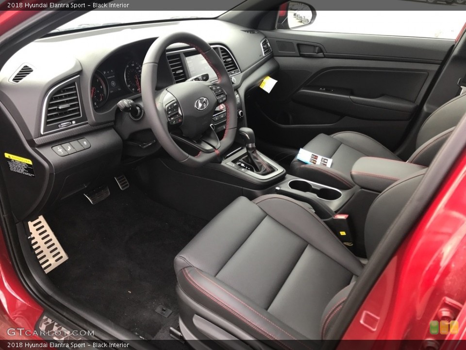 Black Interior Photo for the 2018 Hyundai Elantra Sport #123033432