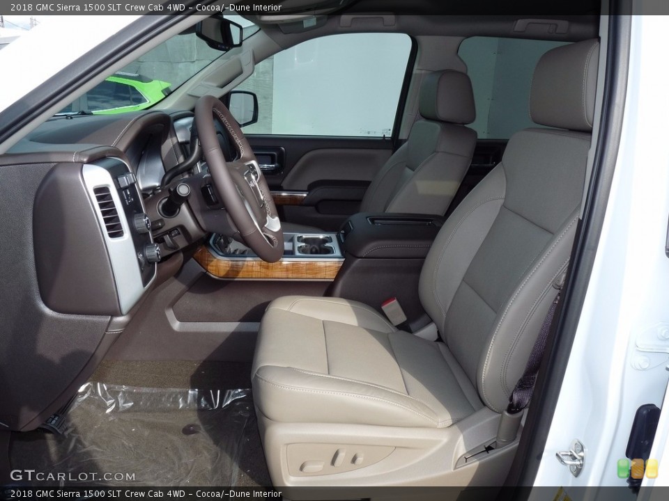 Cocoa/­Dune Interior Photo for the 2018 GMC Sierra 1500 SLT Crew Cab 4WD #123041226