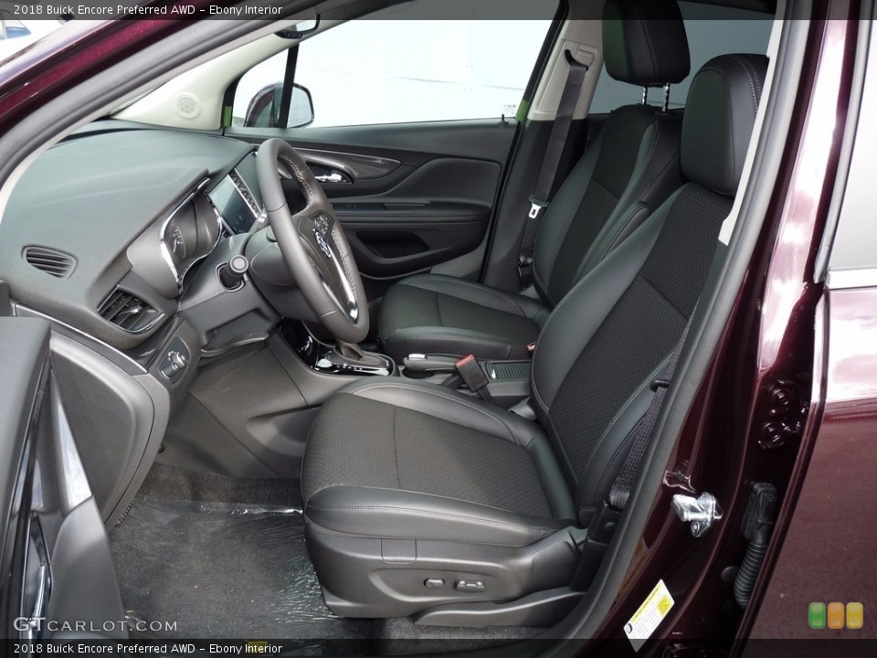 Ebony Interior Photo for the 2018 Buick Encore Preferred AWD #123041442