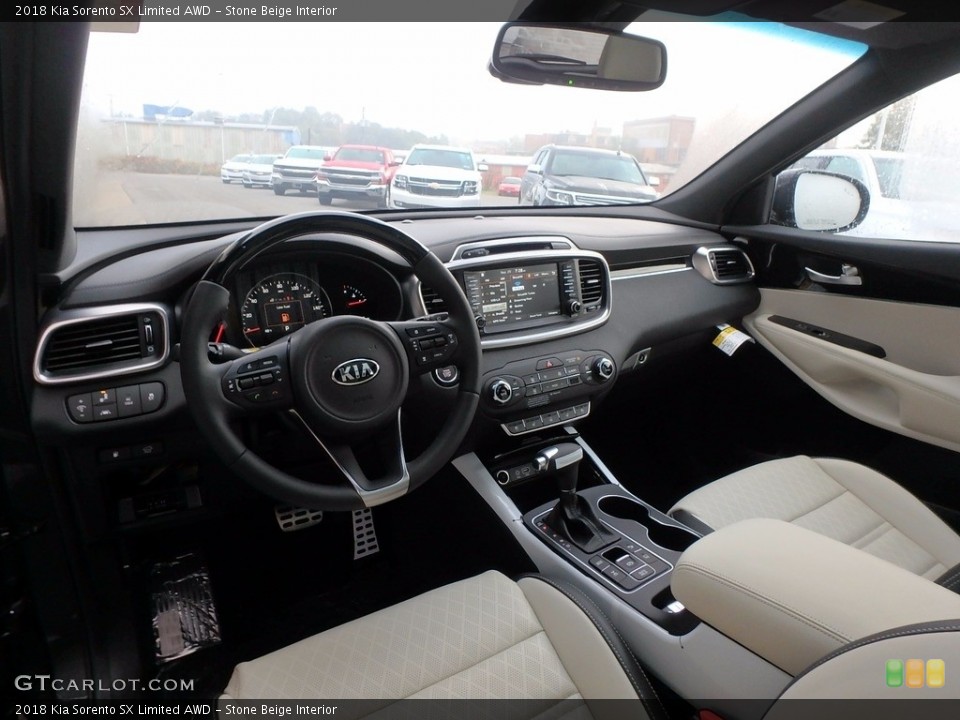 Stone Beige Interior Photo for the 2018 Kia Sorento SX Limited AWD #123042297