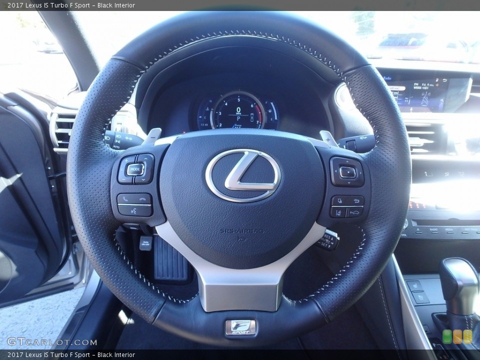 Black Interior Steering Wheel for the 2017 Lexus IS Turbo F Sport #123044820