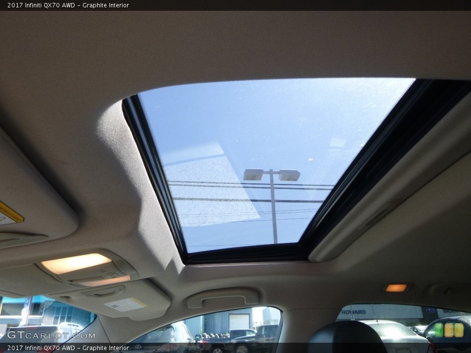 Graphite Interior Sunroof for the 2017 Infiniti QX70 AWD #123050574