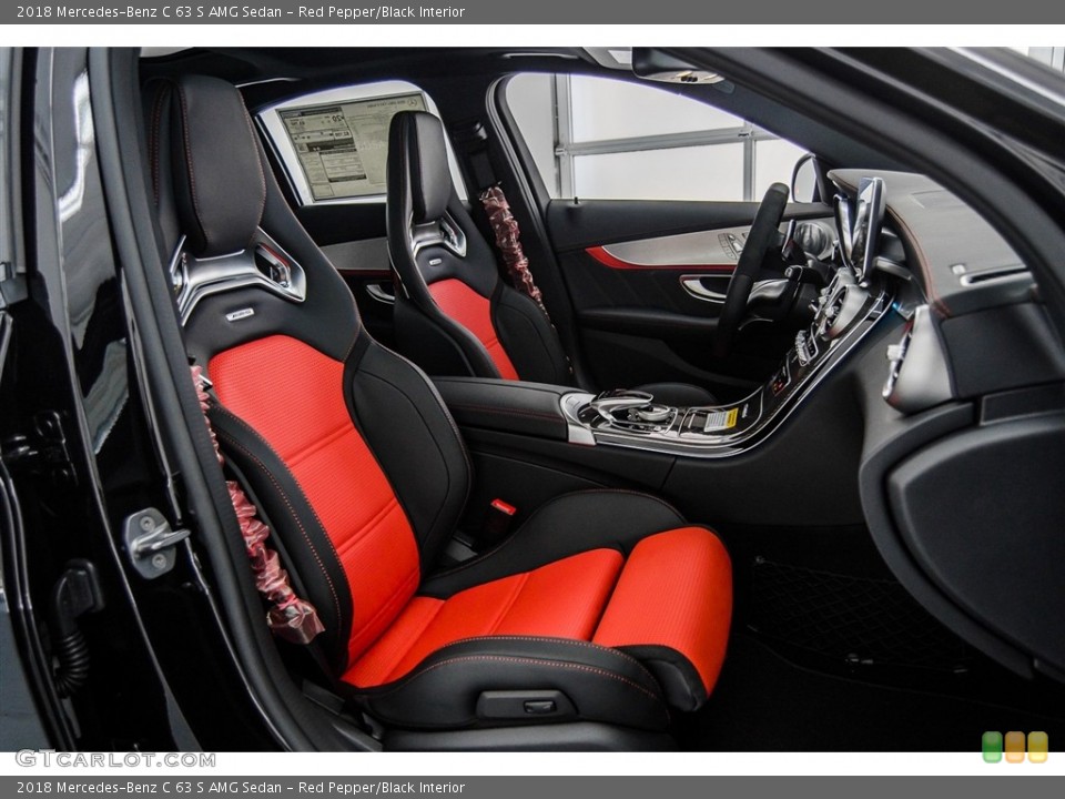 Red Pepper/Black Interior Photo for the 2018 Mercedes-Benz C 63 S AMG Sedan #123054292