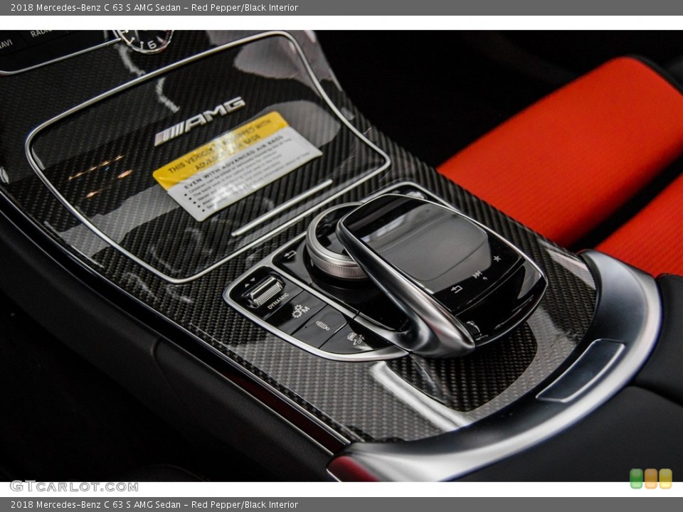Red Pepper/Black Interior Transmission for the 2018 Mercedes-Benz C 63 S AMG Sedan #123054382