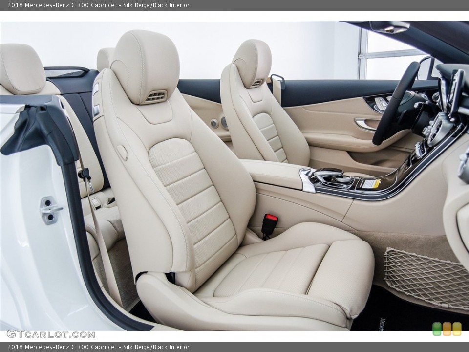 Silk Beige/Black Interior Photo for the 2018 Mercedes-Benz C 300 Cabriolet #123055051