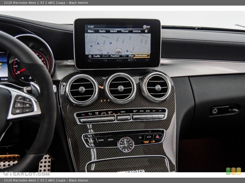 Black Interior Controls for the 2018 Mercedes-Benz C 63 S AMG Coupe #123055441