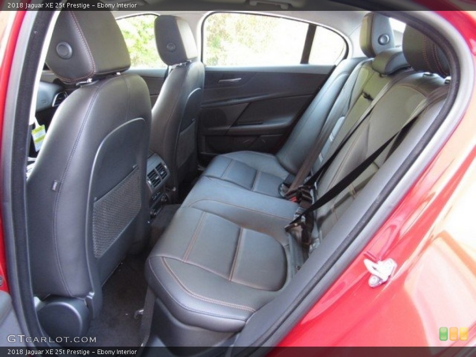 Ebony Interior Rear Seat for the 2018 Jaguar XE 25t Prestige #123060244