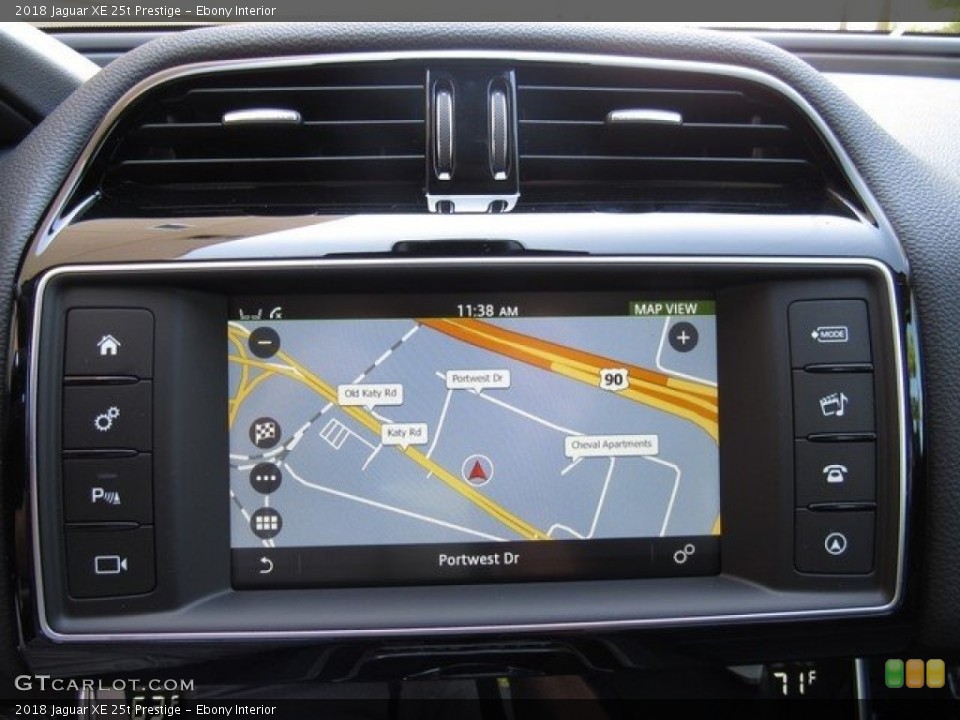 Ebony Interior Navigation for the 2018 Jaguar XE 25t Prestige #123060466