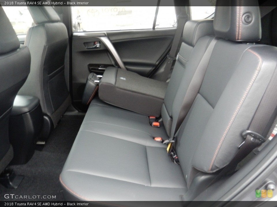 Black Interior Rear Seat for the 2018 Toyota RAV4 SE AWD Hybrid #123066543