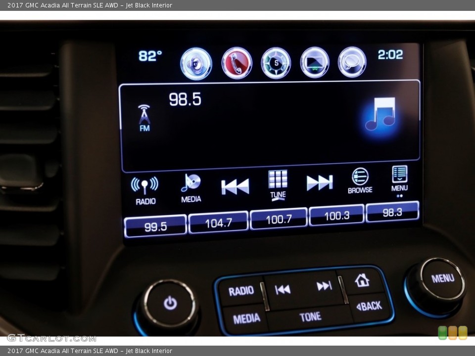 Jet Black Interior Controls for the 2017 GMC Acadia All Terrain SLE AWD #123077548