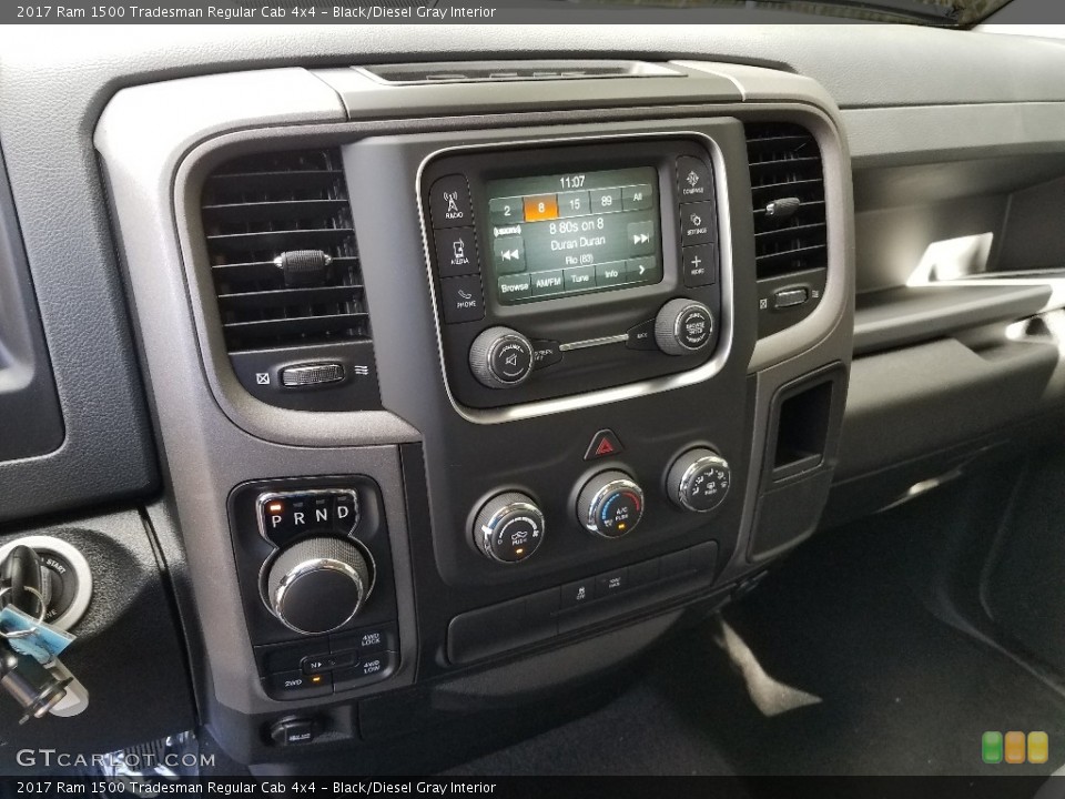 Black/Diesel Gray Interior Controls for the 2017 Ram 1500 Tradesman Regular Cab 4x4 #123094423