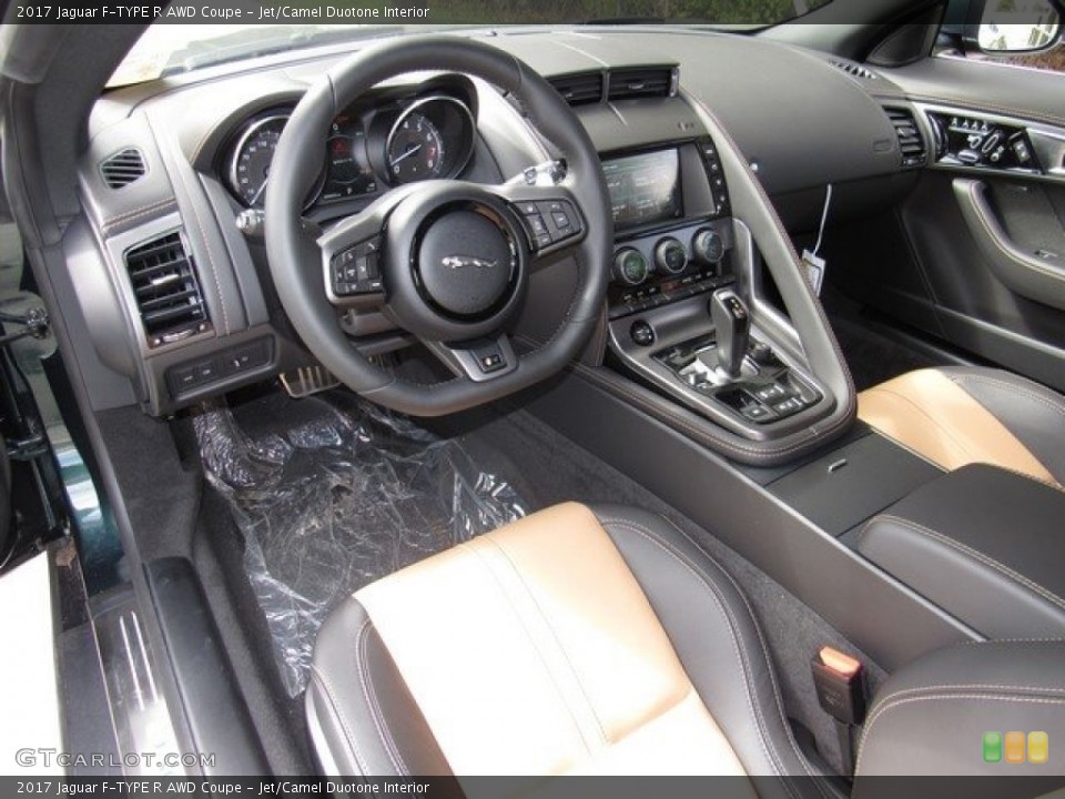 Jet/Camel Duotone Interior Front Seat for the 2017 Jaguar F-TYPE R AWD Coupe #123139220