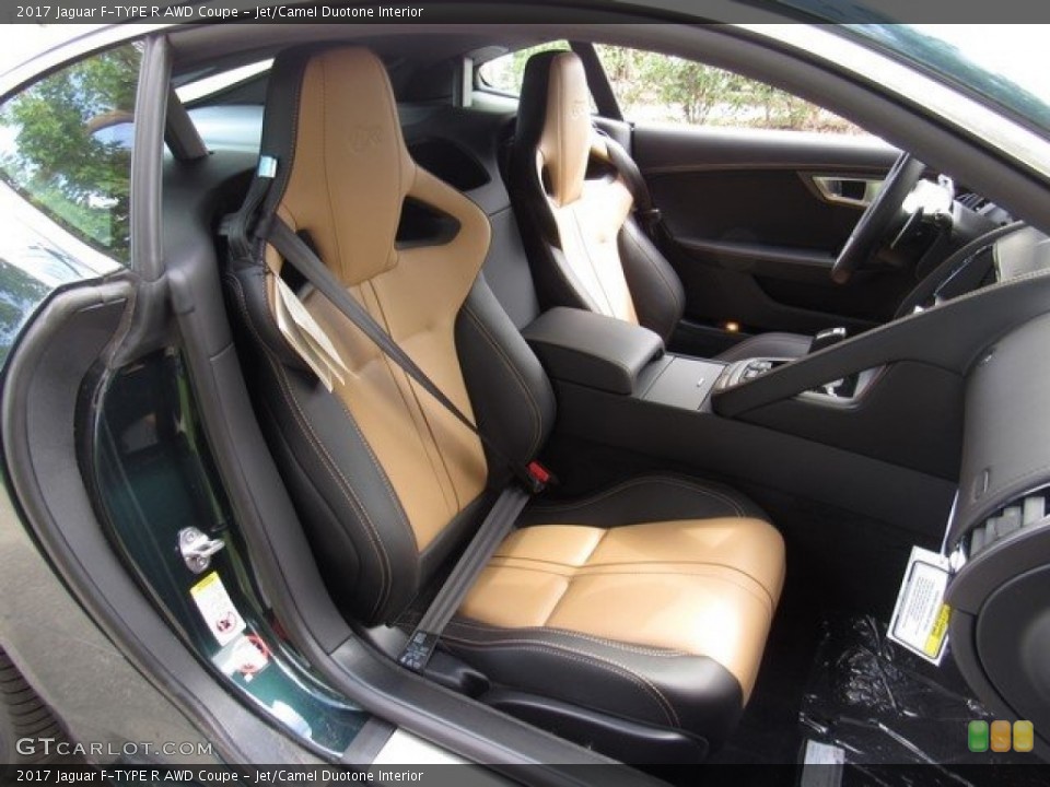 Jet/Camel Duotone Interior Front Seat for the 2017 Jaguar F-TYPE R AWD Coupe #123139235