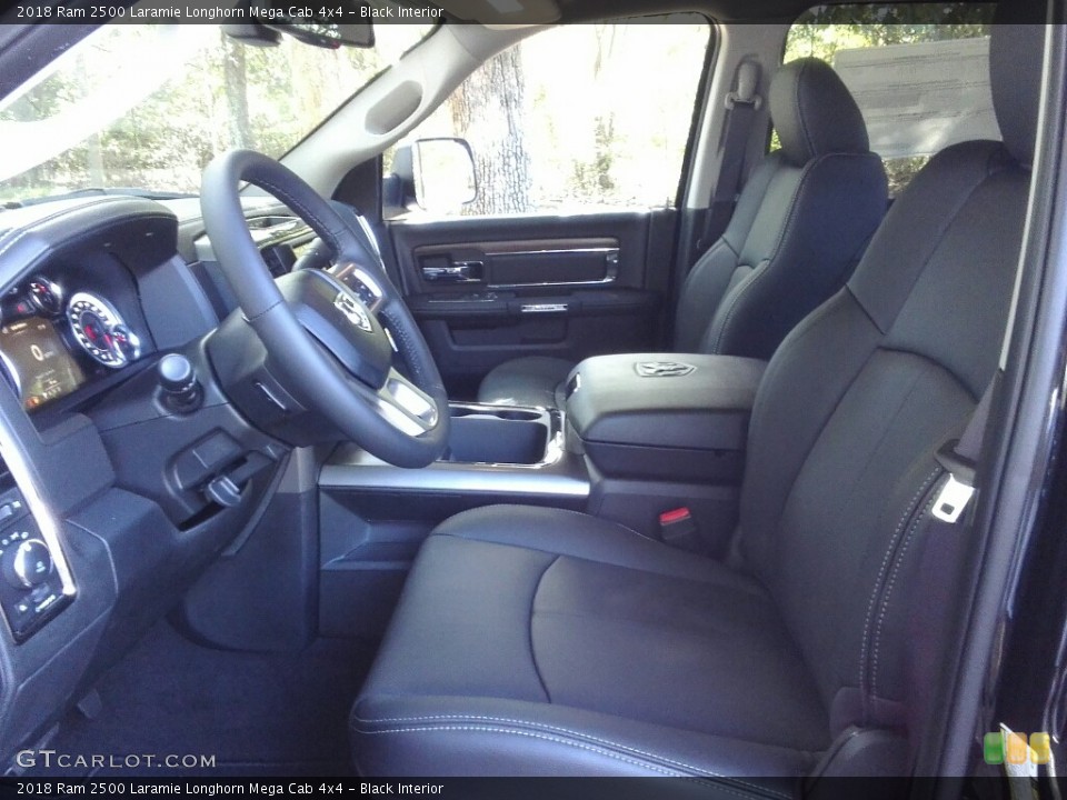 Black Interior Front Seat for the 2018 Ram 2500 Laramie Longhorn Mega Cab 4x4 #123142157