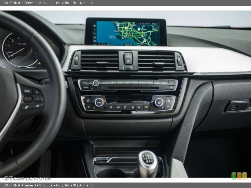 Ivory White/Black Interior Controls for the 2017 BMW 4 Series 440i Coupe #123147587