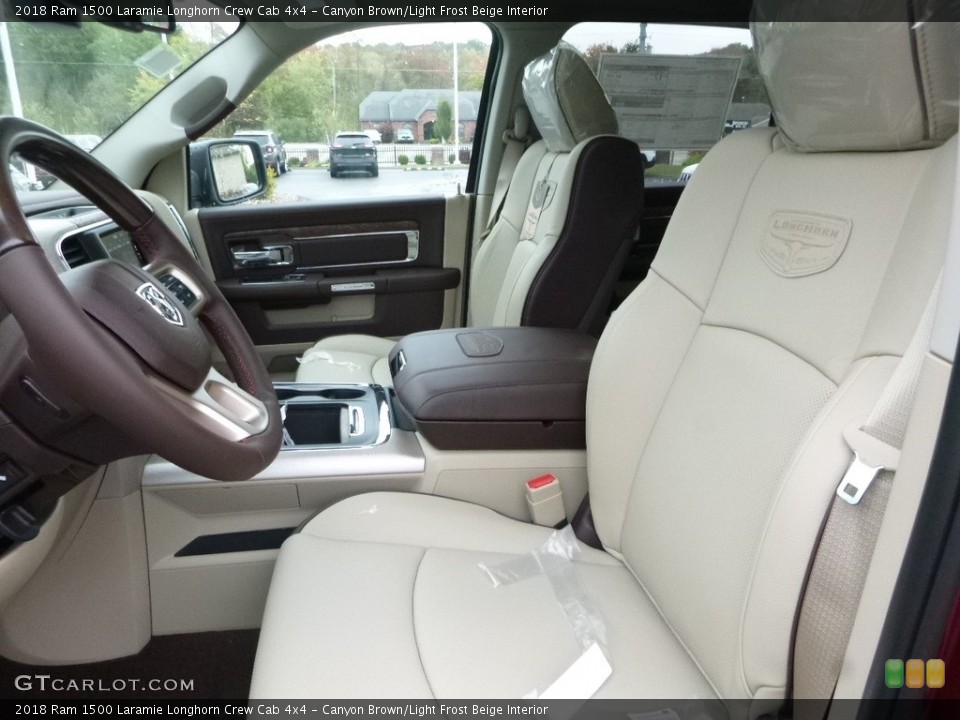 Canyon Brown/Light Frost Beige Interior Front Seat for the 2018 Ram 1500 Laramie Longhorn Crew Cab 4x4 #123153380