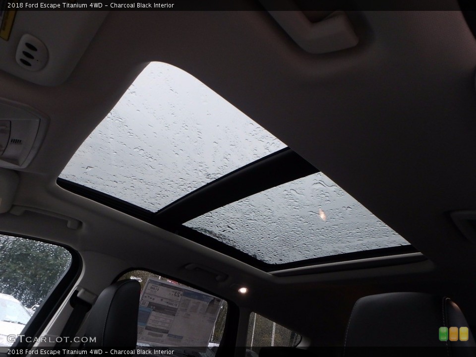 Charcoal Black Interior Sunroof for the 2018 Ford Escape Titanium 4WD #123164886