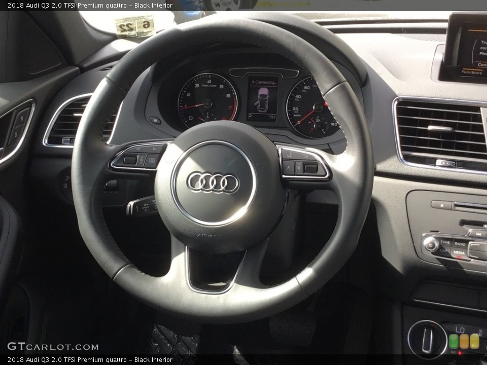 Black Interior Steering Wheel for the 2018 Audi Q3 2.0 TFSI Premium quattro #123166470