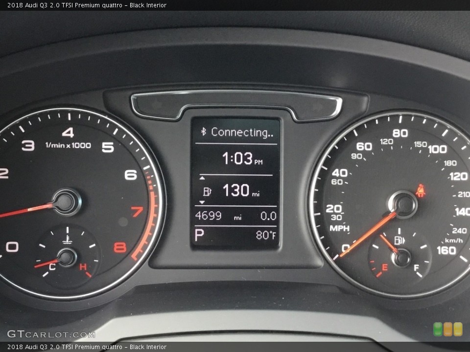 Black Interior Gauges for the 2018 Audi Q3 2.0 TFSI Premium quattro #123166575