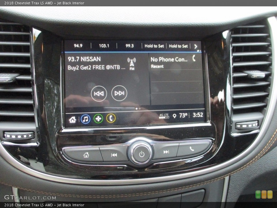 Jet Black Interior Controls for the 2018 Chevrolet Trax LS AWD #123173361