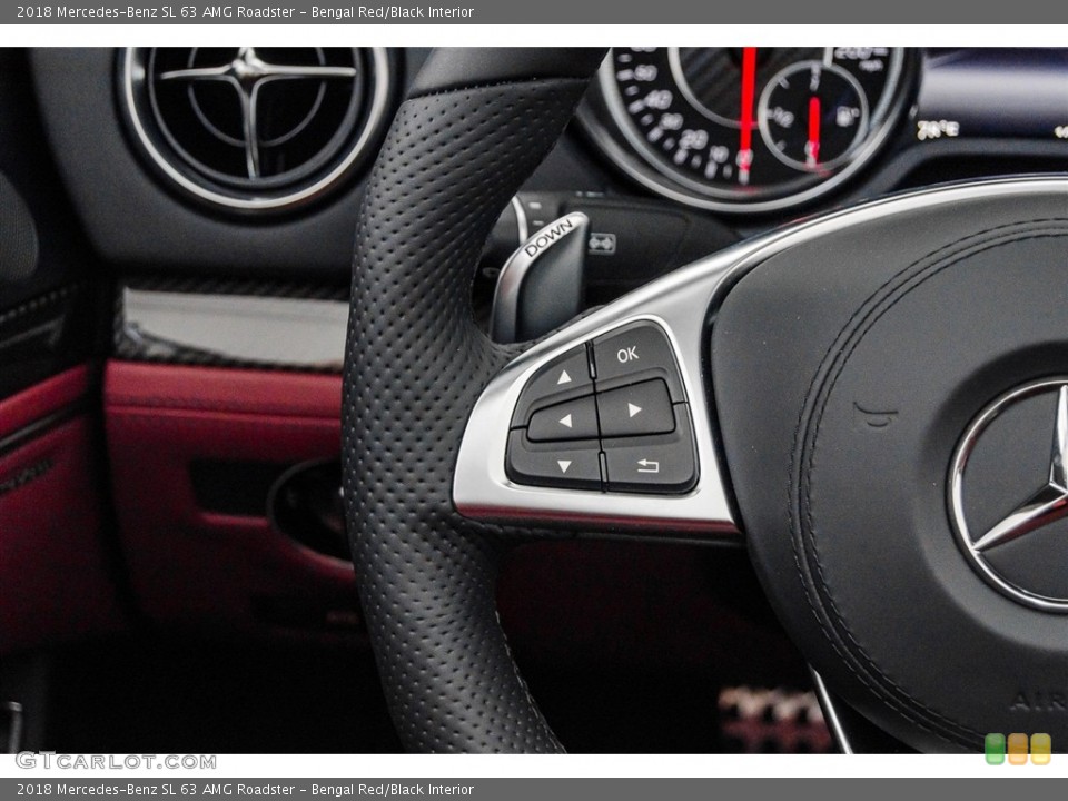 Bengal Red/Black Interior Controls for the 2018 Mercedes-Benz SL 63 AMG Roadster #123192346