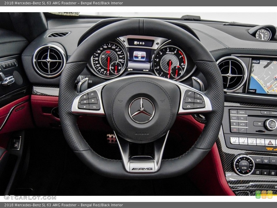 Bengal Red/Black Interior Steering Wheel for the 2018 Mercedes-Benz SL 63 AMG Roadster #123192374