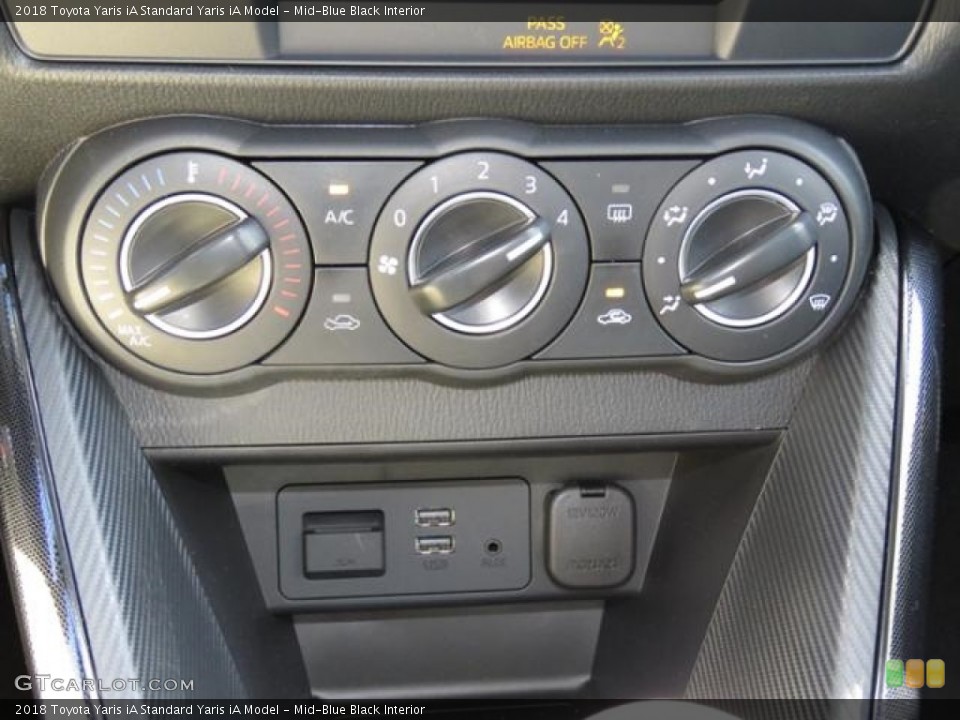 Mid-Blue Black Interior Controls for the 2018 Toyota Yaris iA  #123195366