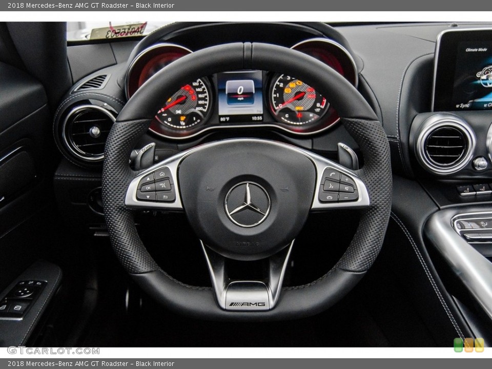 Black Interior Steering Wheel for the 2018 Mercedes-Benz AMG GT Roadster #123195756