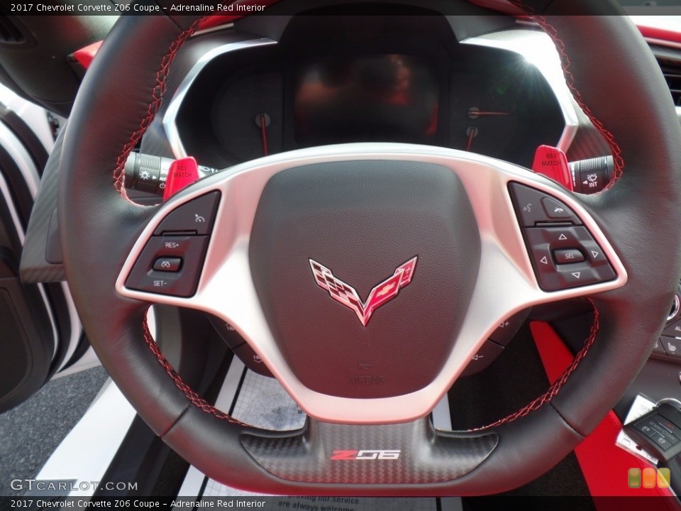 Adrenaline Red Interior Steering Wheel for the 2017 Chevrolet Corvette Z06 Coupe #123202389
