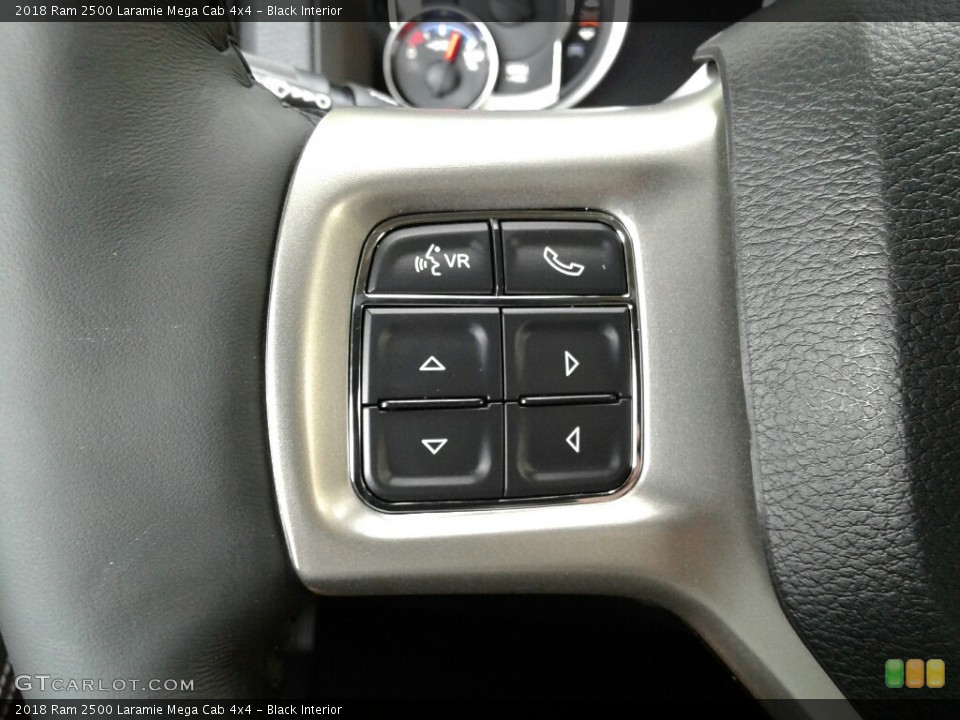 Black Interior Controls for the 2018 Ram 2500 Laramie Mega Cab 4x4 #123203376