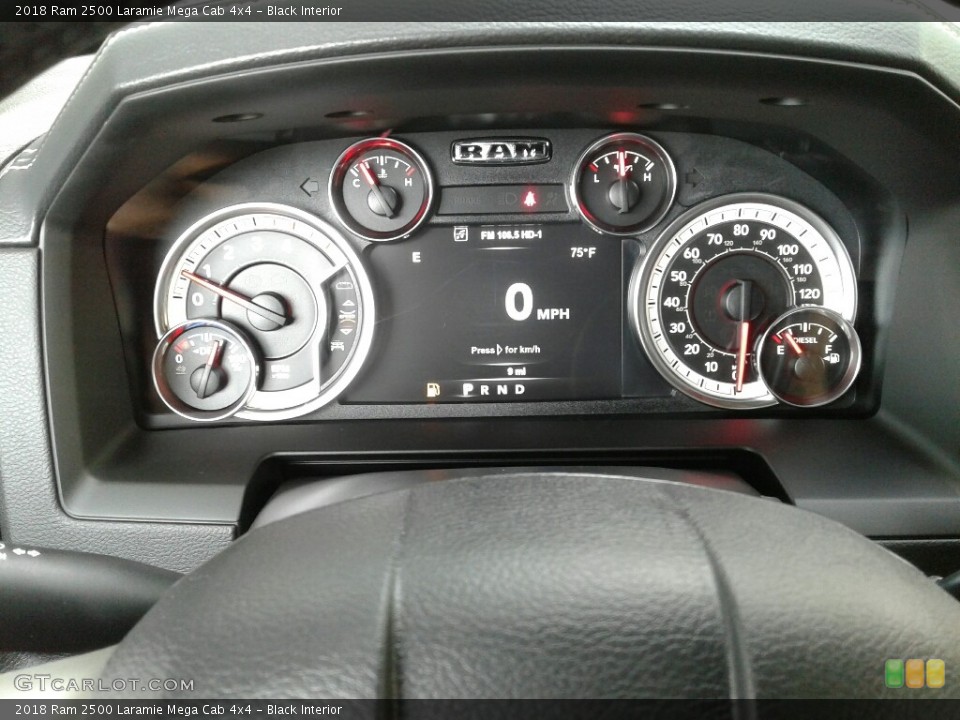 Black Interior Gauges for the 2018 Ram 2500 Laramie Mega Cab 4x4 #123203436