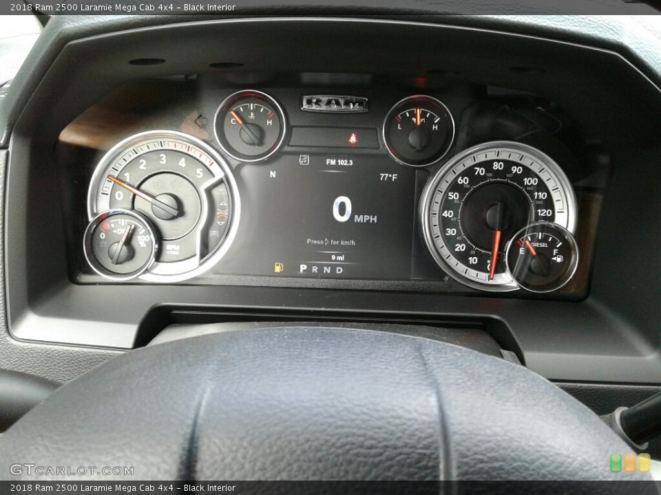 Black Interior Gauges for the 2018 Ram 2500 Laramie Mega Cab 4x4 #123205821