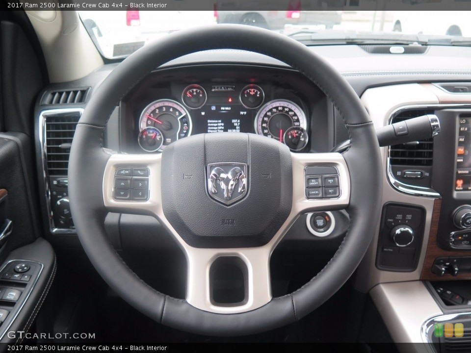 Black Interior Steering Wheel for the 2017 Ram 2500 Laramie Crew Cab 4x4 #123214146