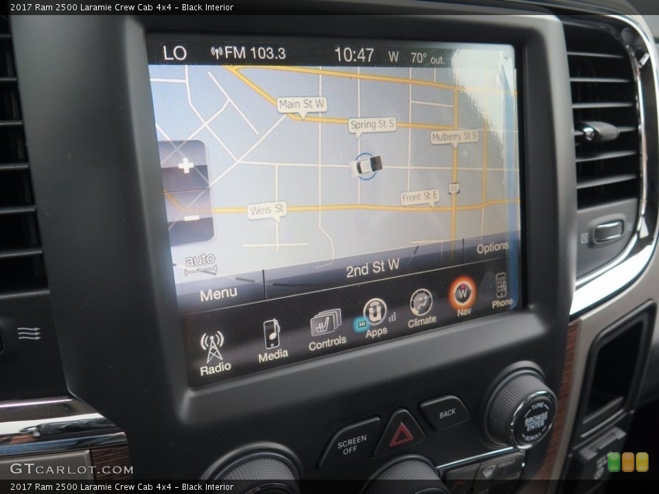 Black Interior Navigation for the 2017 Ram 2500 Laramie Crew Cab 4x4 #123214207