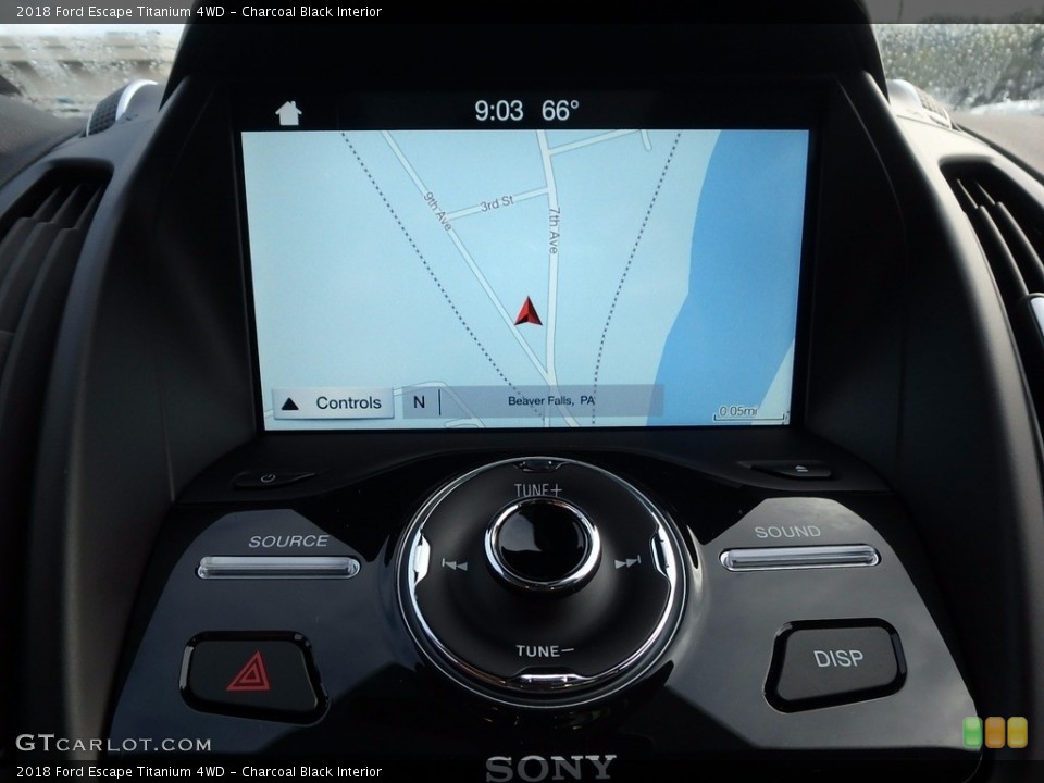 Charcoal Black Interior Navigation for the 2018 Ford Escape Titanium 4WD #123215827