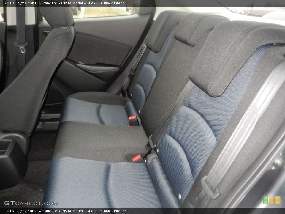 Mid-Blue Black Interior Rear Seat for the 2018 Toyota Yaris iA  #123217210