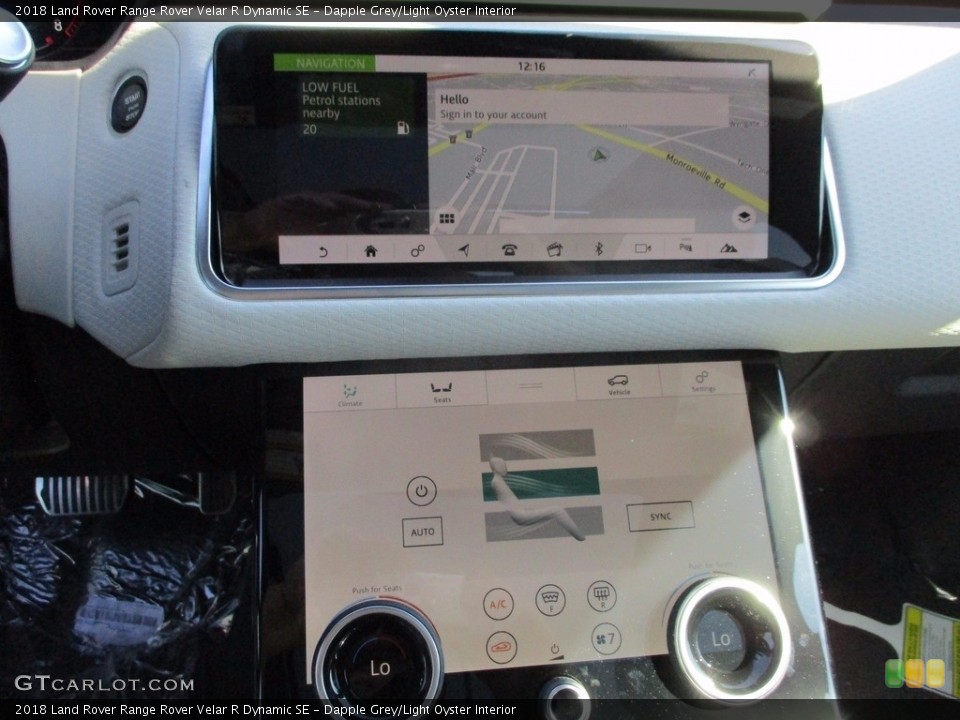 Dapple Grey/Light Oyster Interior Navigation for the 2018 Land Rover Range Rover Velar R Dynamic SE #123218251